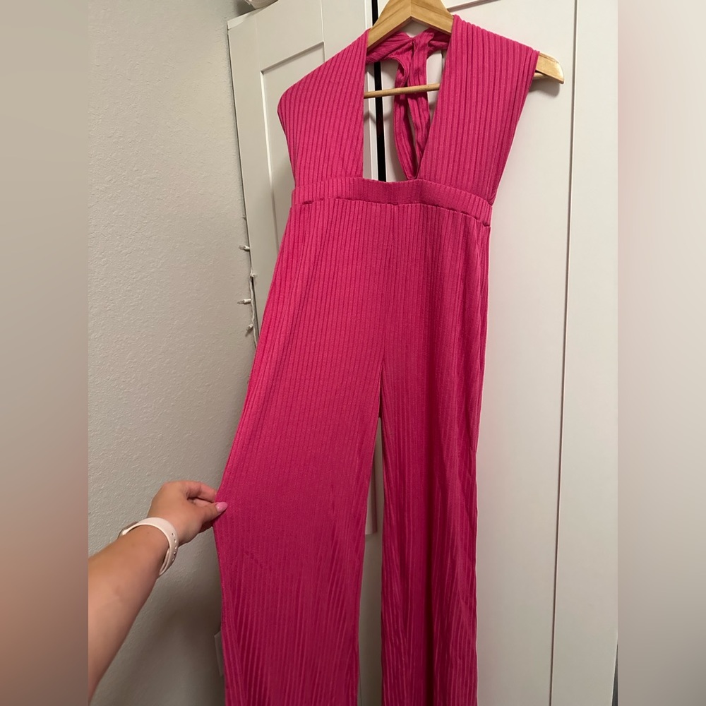 Pink Ribbed ASOS Jumpsuit - Picture 4 of 4
